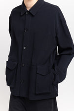 Dark blue & black corded cotton blend jacket