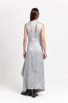 Silver waffle texture sleeveless dress