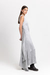 Silver waffle texture sleeveless dress