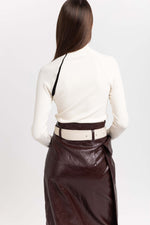 Natural soft cotton rib rollneck