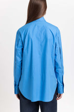 Cobalt blue luxury poplin regular fit shirt