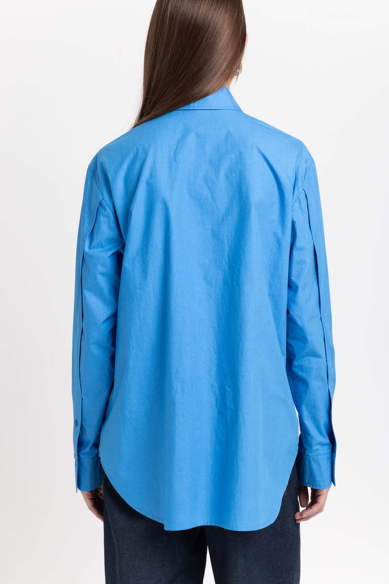 Cobalt blue luxury poplin regular fit shirt