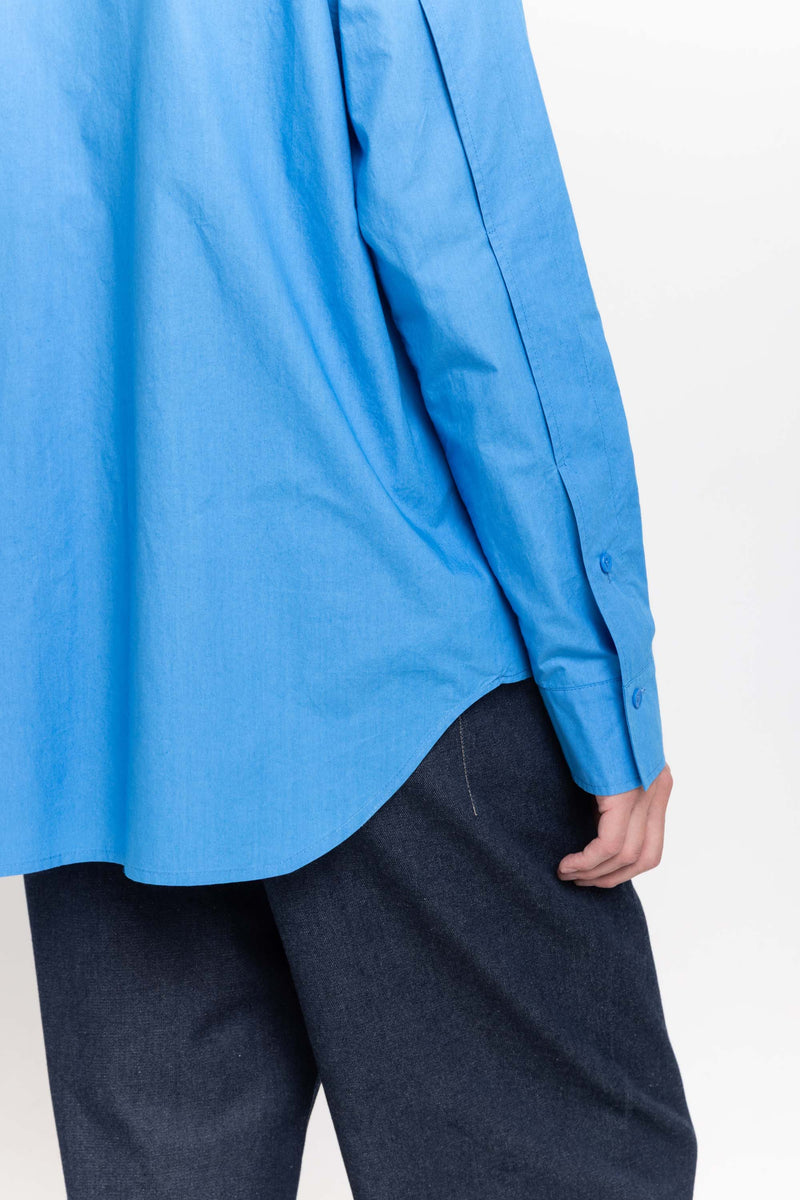 Cobalt blue luxury poplin regular fit shirt