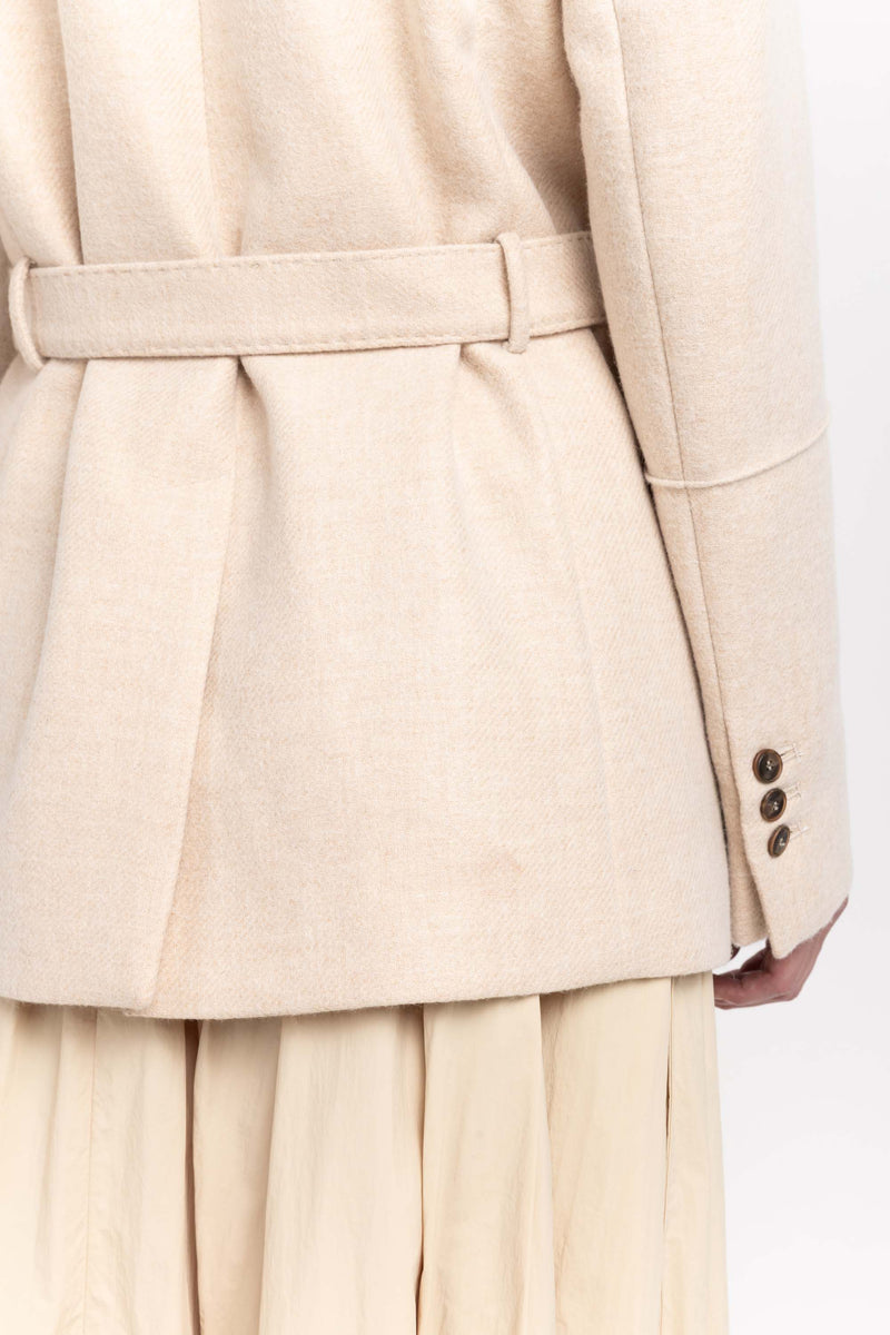 Light beige alpaca wool tailored jacket