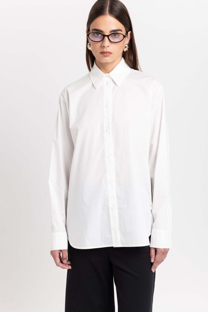 Off-white poplin regular fit shirt