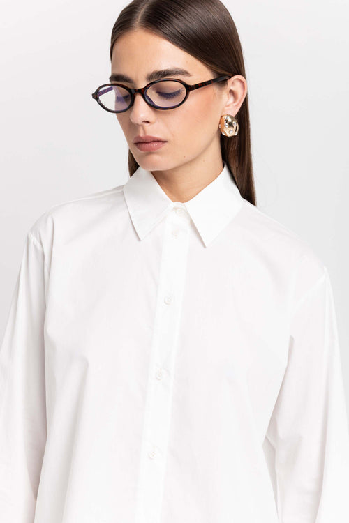 Off-white poplin regular fit shirt