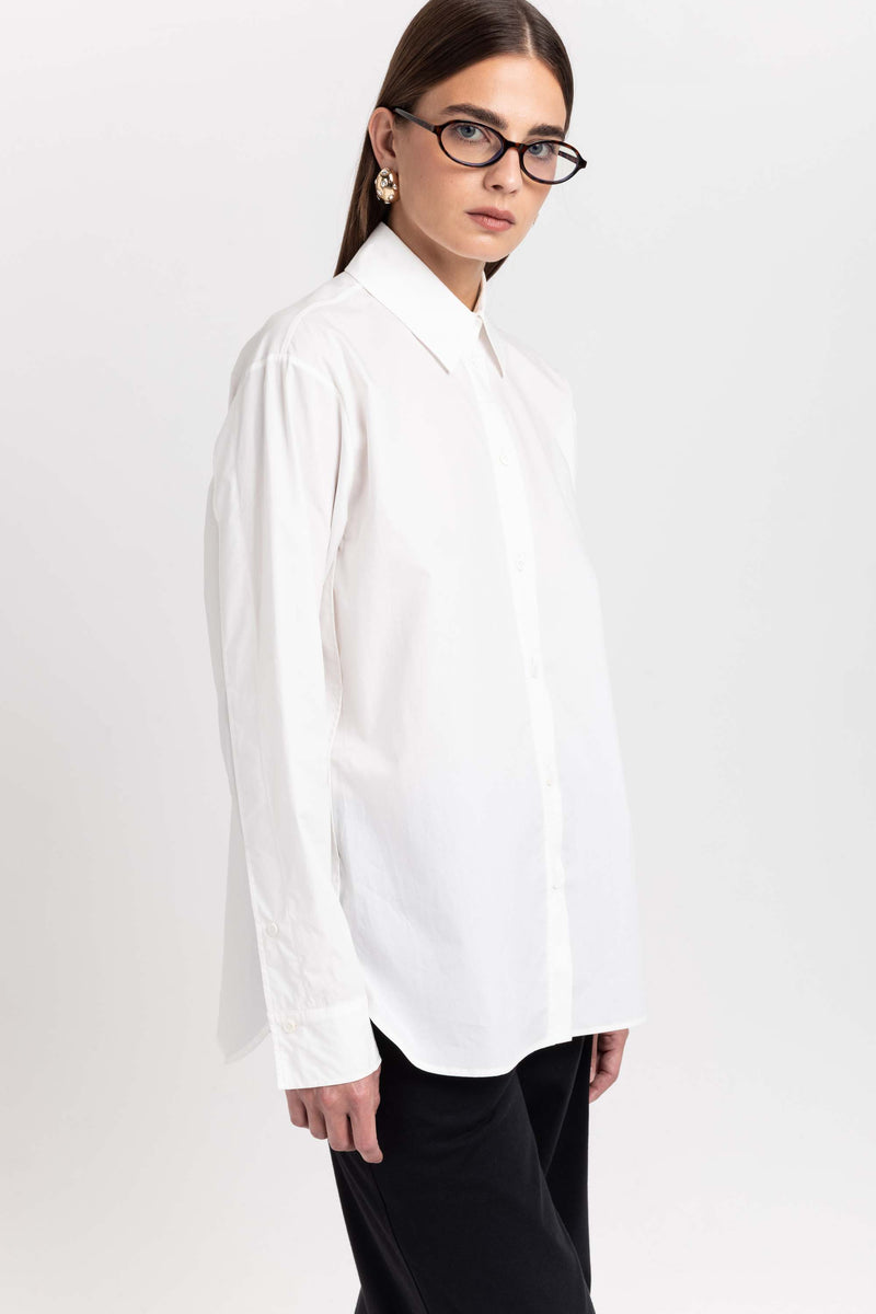 Off-white poplin regular fit shirt