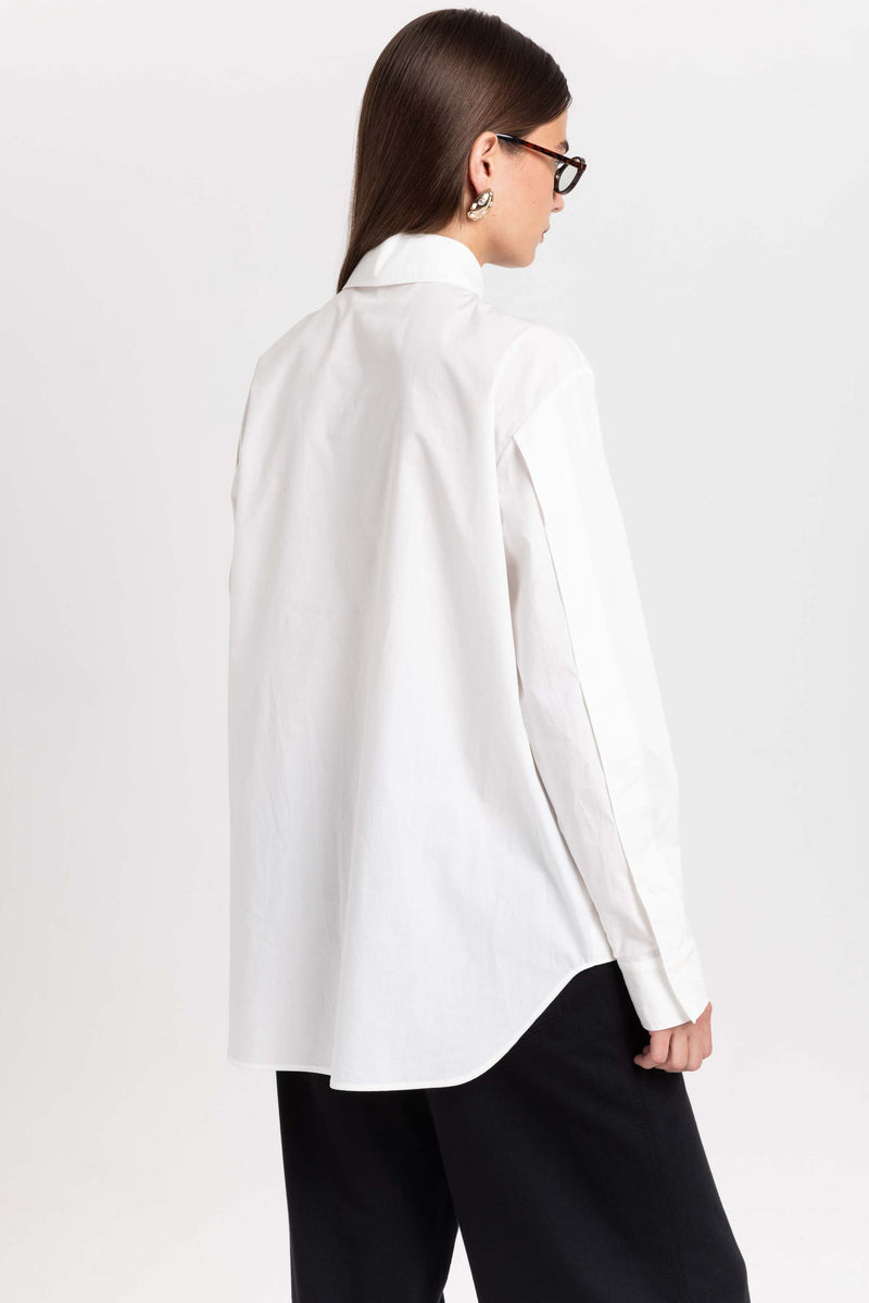Off-white poplin regular fit shirt