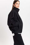 Black mackintosh wool unisex urban jacket