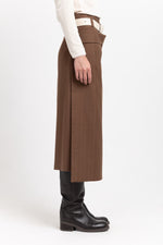 Caramel herringbone suiting pencil skirt