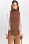 Toffee brown merino blend unisex chunky neck warmer