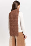 Toffee brown merino blend unisex chunky neck warmer