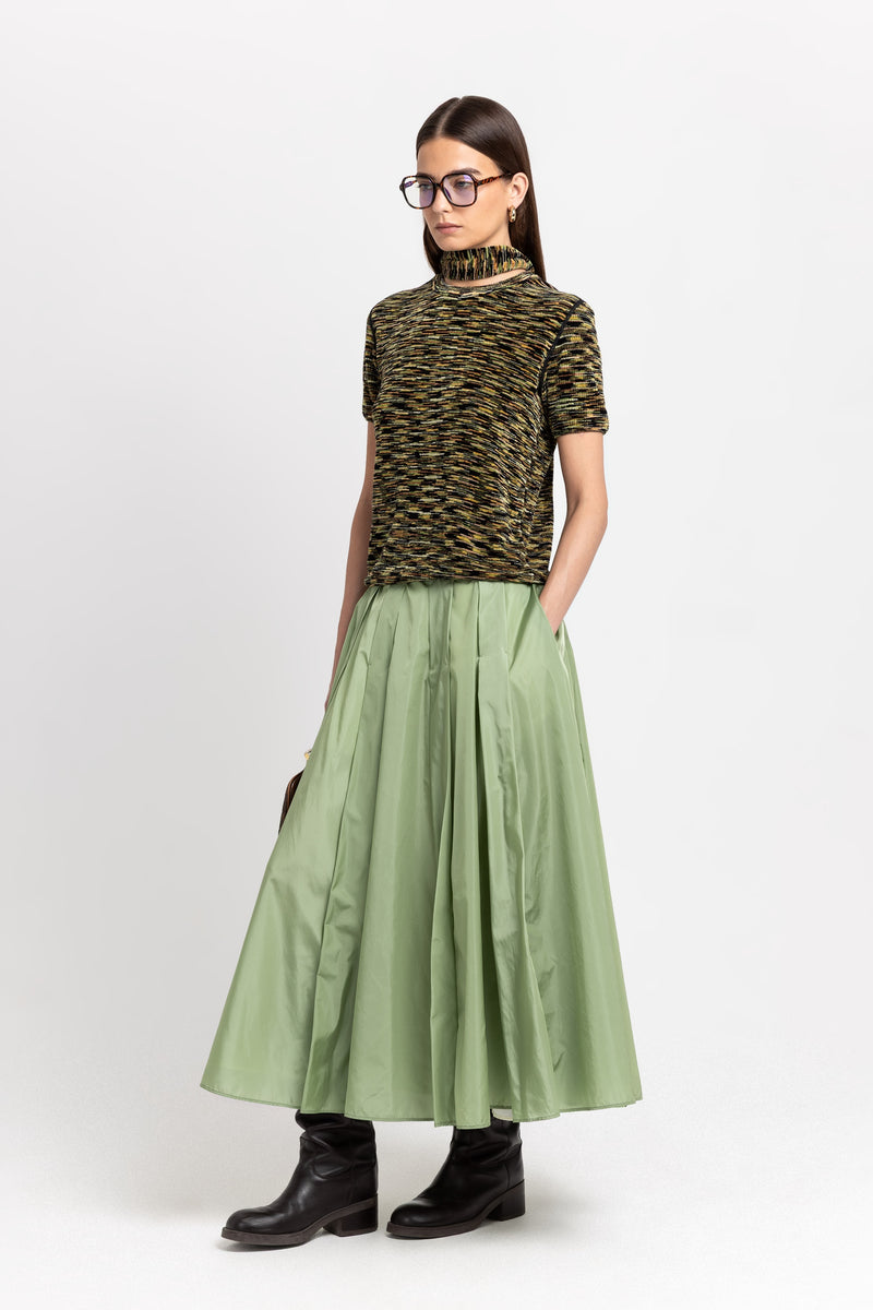 Willow green light tech voluminous skirt