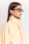 Butter beige soft touch cotton unisex urban jacket