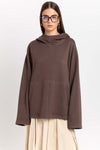 Earth brown unisex hooded sweatshirt