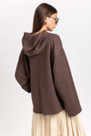 Earth brown unisex hooded sweatshirt