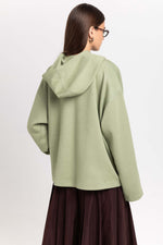Willow green unisex hooded sweatshirt