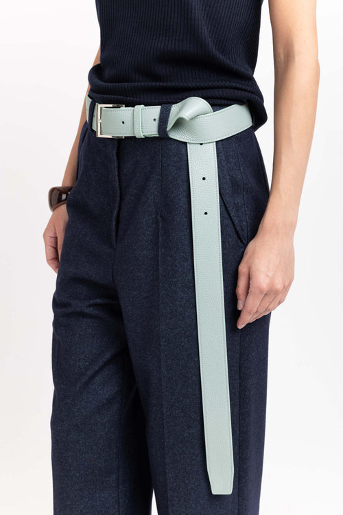 Mint long leather belt