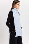 Cloud blue merino blend unisex chunky neck warmer