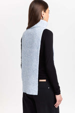 Cloud blue merino blend unisex chunky neck warmer