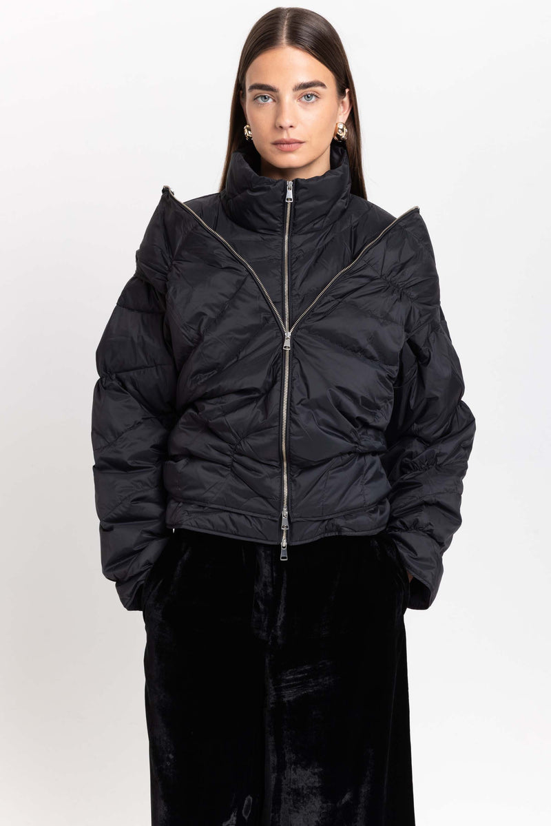 Black down two-piece jacket