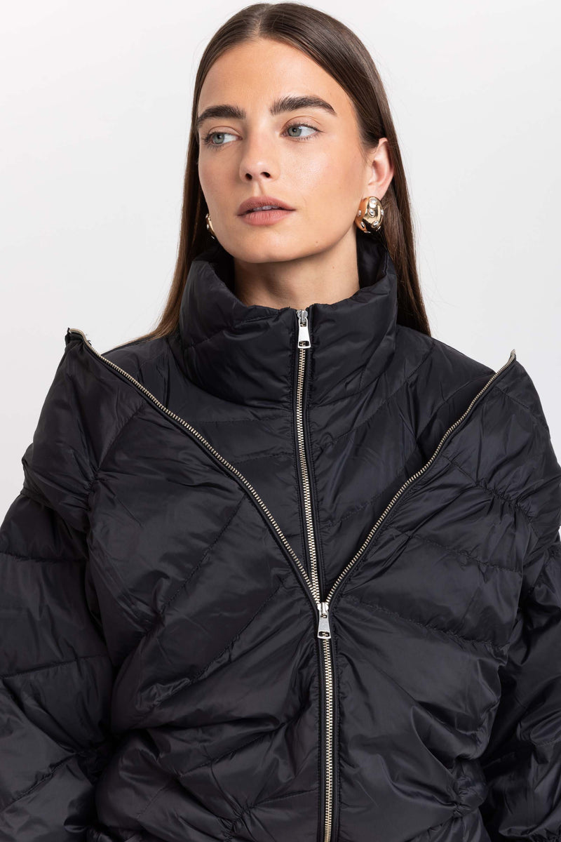 Black down two-piece jacket