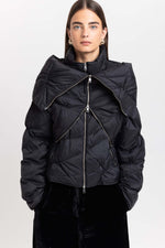 Black down two-piece jacket