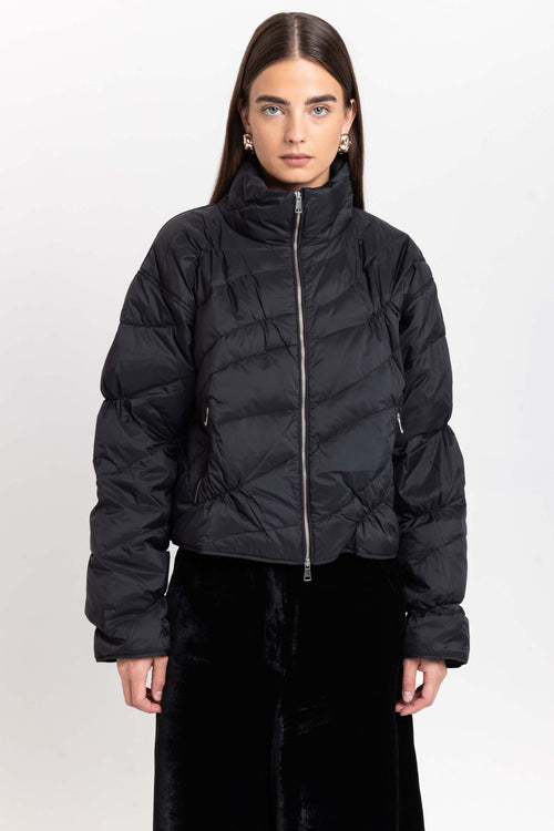 Black down two-piece jacket