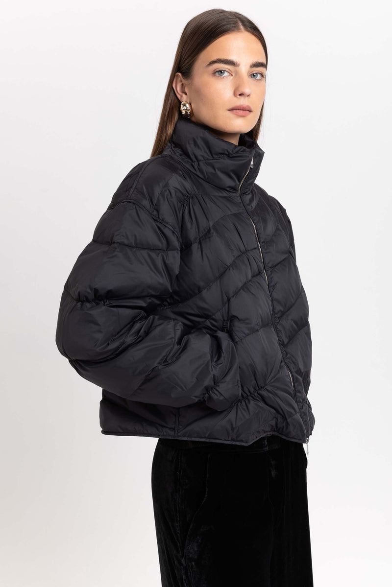 Black down two-piece jacket