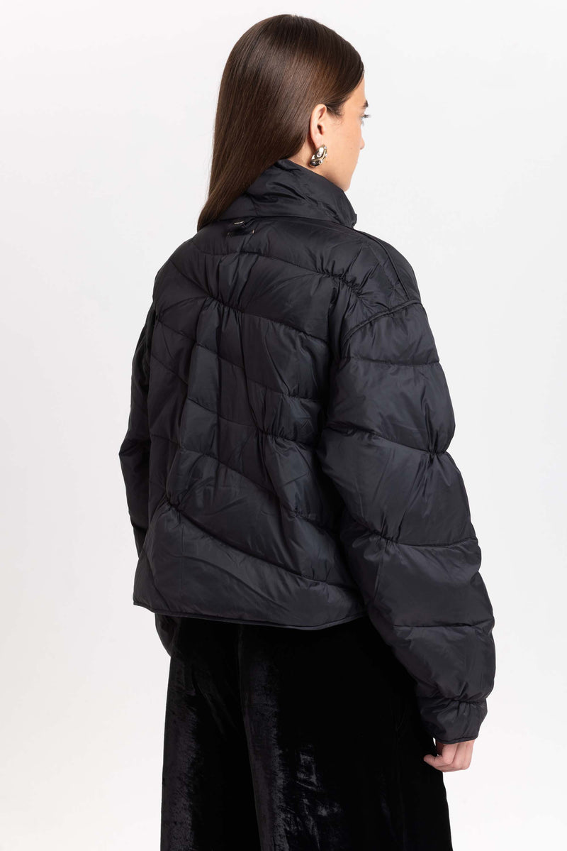 Black down two-piece jacket