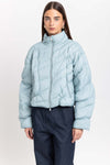 Dusty blue down two-piece jacket