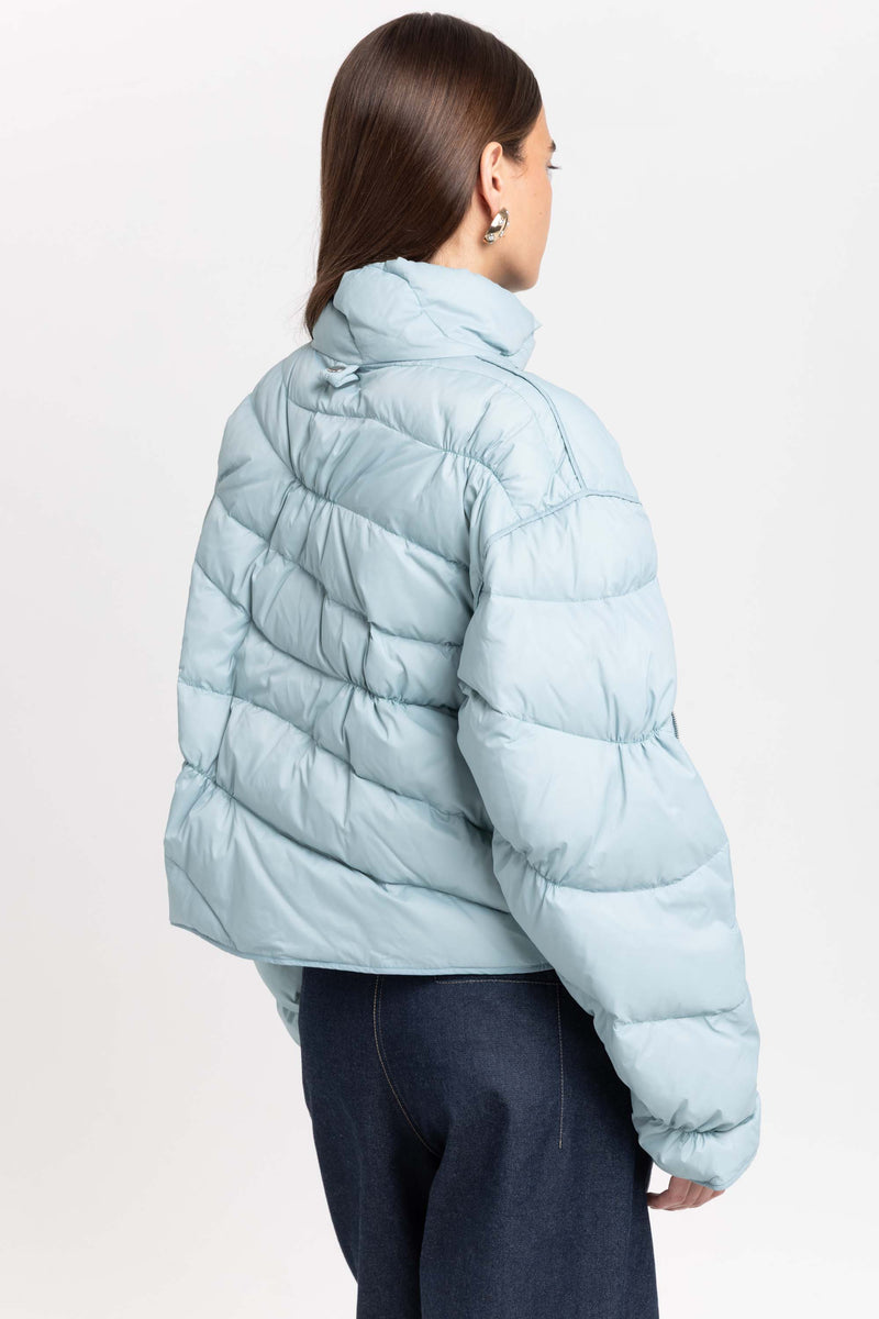 Dusty blue down two-piece jacket