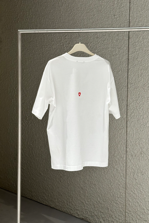 'HEART' White bio cotton unisex t-shirt