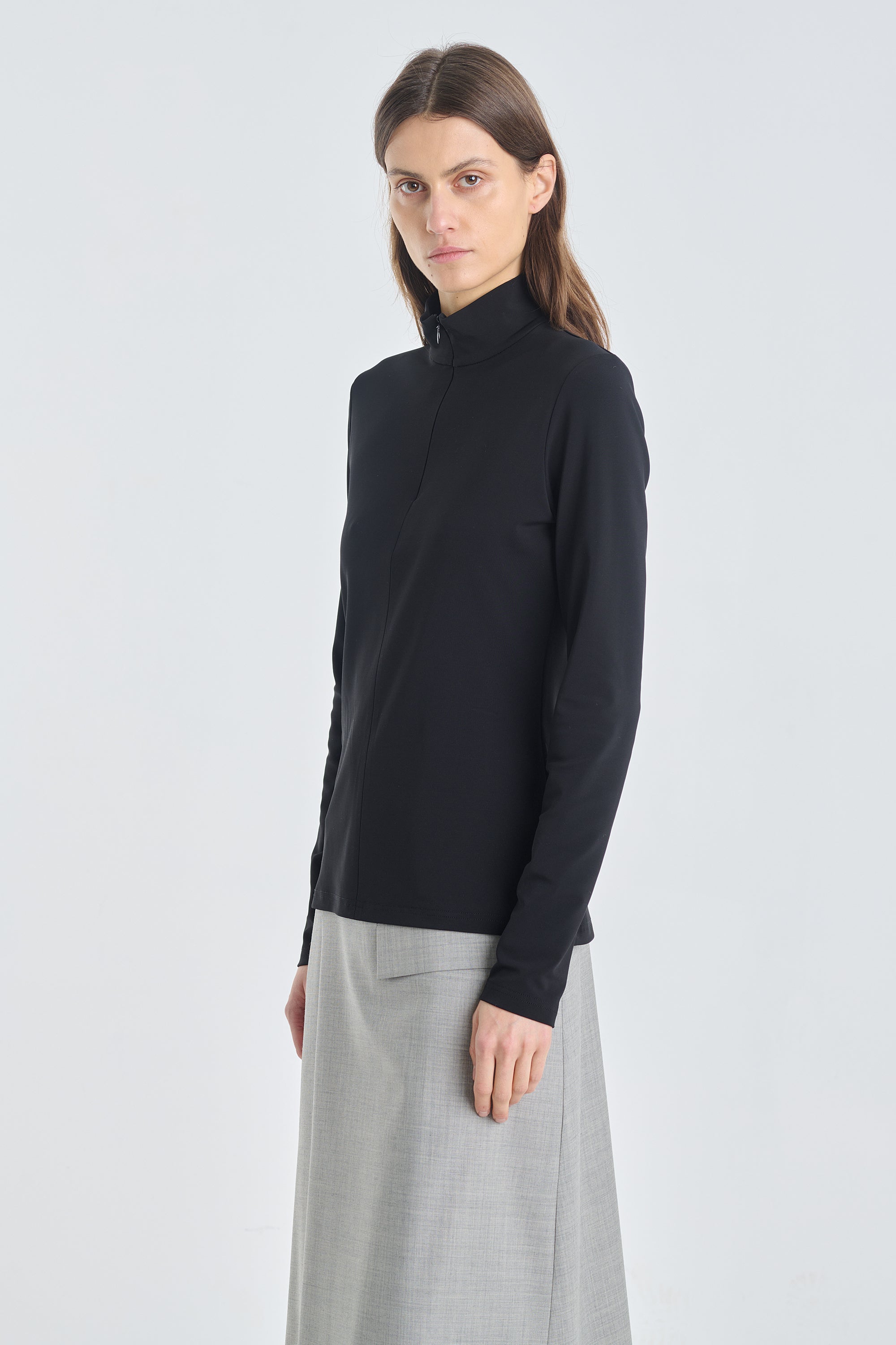 Black turtleneck with zipper new arrivals