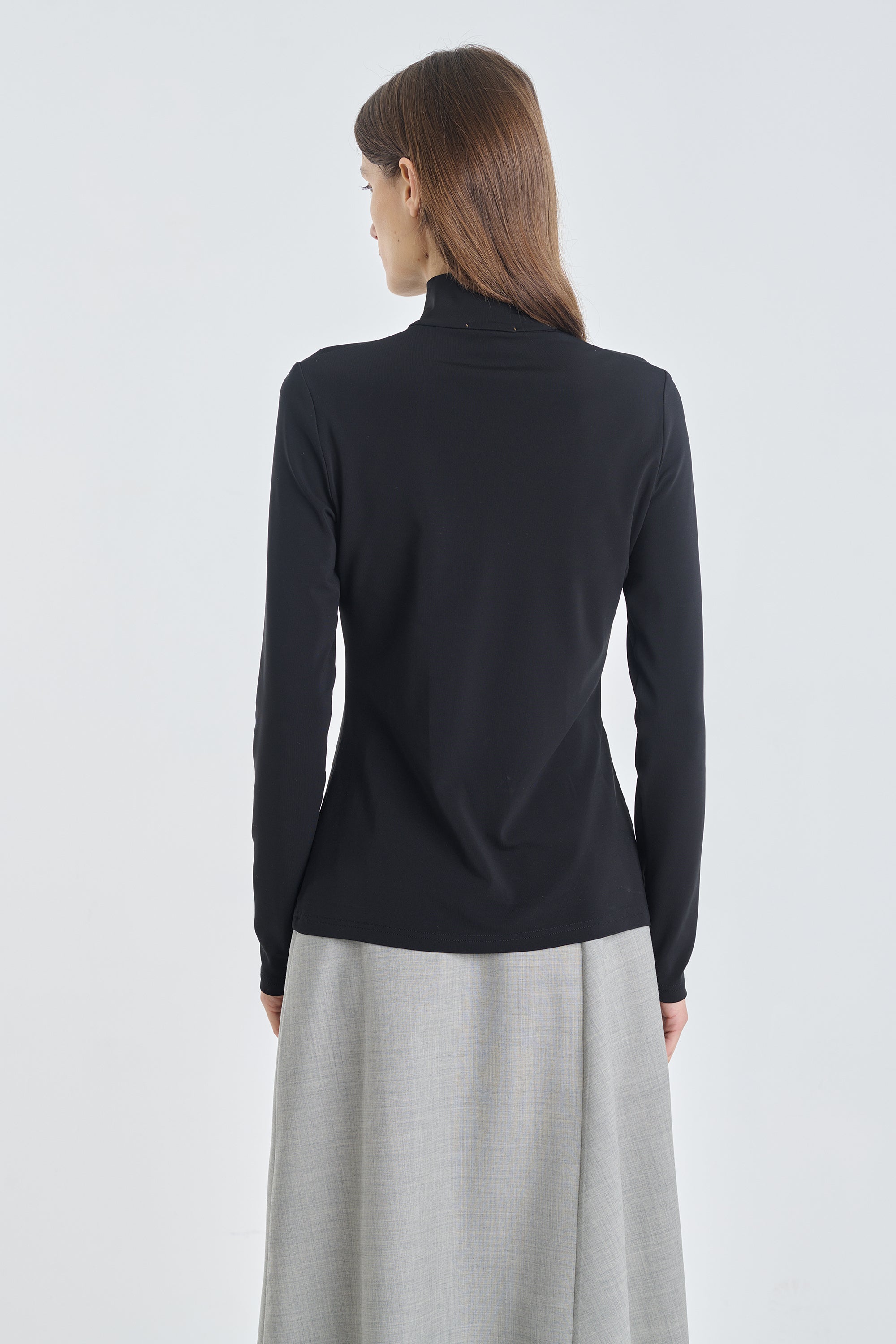 Black turtleneck with outlet zipper