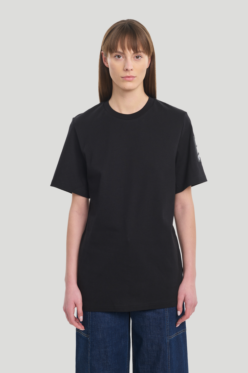 Black cotton 'VALENTINE' t-shirt