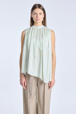 Pale sage cotton voile blouse