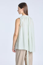 Pale sage cotton voile blouse