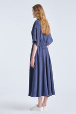 Blue bio tencel fluid dress