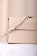 Light beige aniline leather multi-strap bag