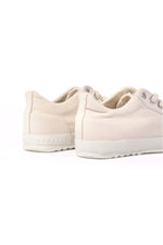 Light ivory thick cotton denim sneakers