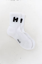 3-pack white cotton &#x201d;H-logo&#x201d; socks