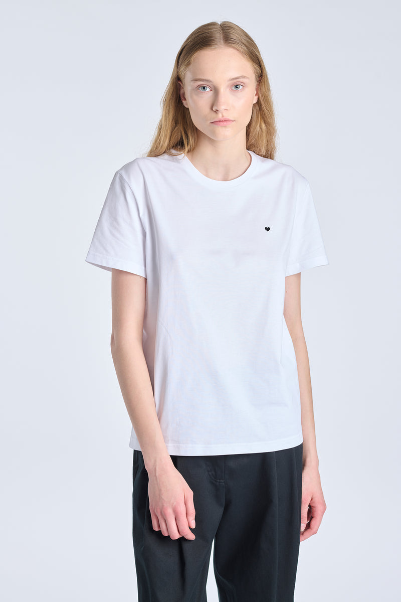 White cotton ''SPECIAL LOVE OPERATION'' jersey t-shirt