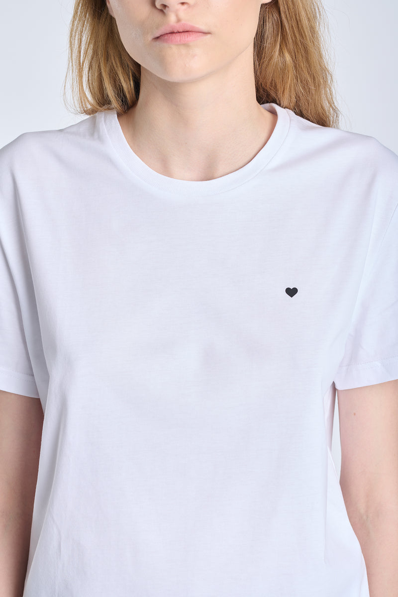 White cotton ''SPECIAL LOVE OPERATION'' jersey t-shirt