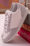 White leather marathon sneakers