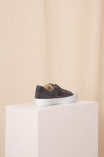 Shark grey split calf suede sneakers